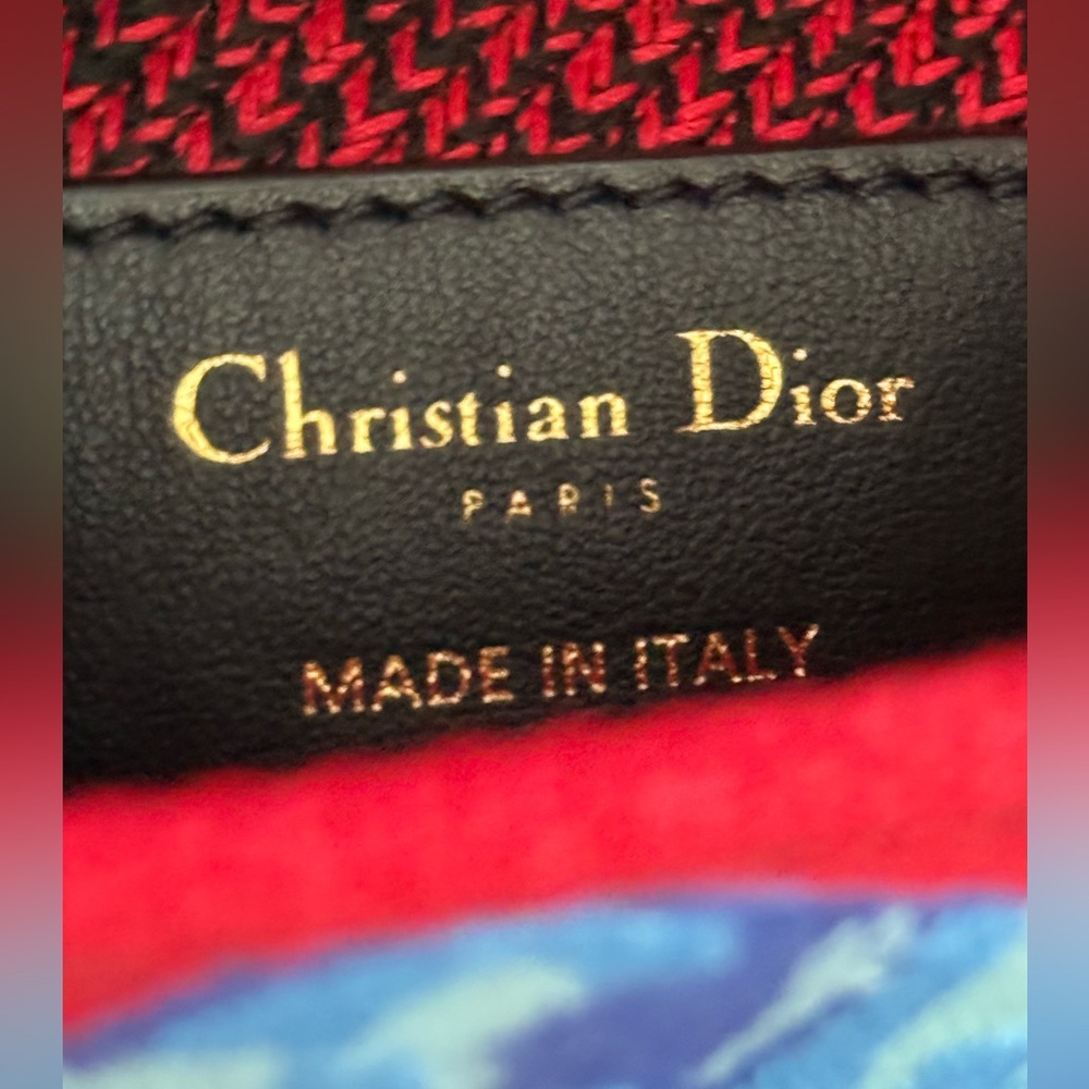 DIOR Dior D-Lite Shoulder Bag Pink & Red Canvas ~ NEVER WORN - Picture 8 of 15